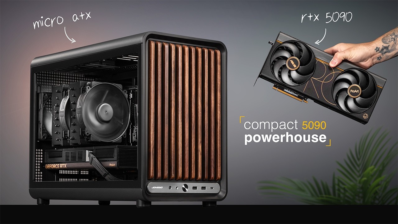 I Built an Insane Micro ATX PC (5090)... | Jonsbo D33 Wood + ProArt RTX 5090 PC Build