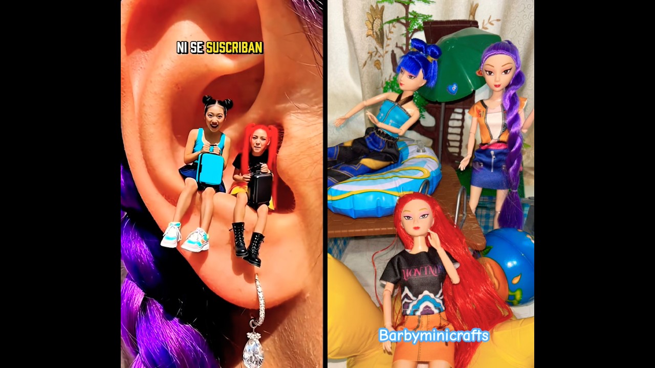 💫Zoey y Mira entran en la oreja 👂de Rumi 😱 #craft #barbie #viral #shorts