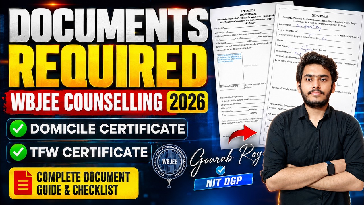 🚨Documents Required for WBJEE Counselling 2026✅ | WBJEE Counselling Process 2026 | WBJEE Documents