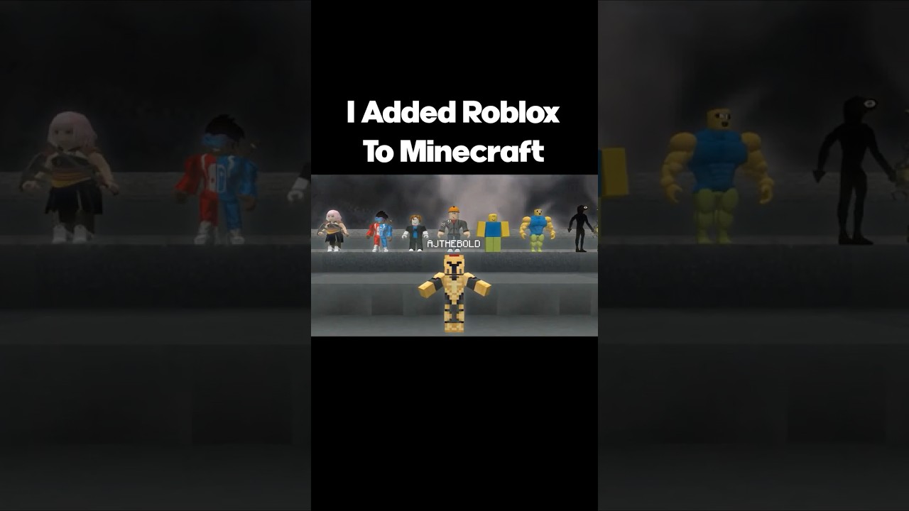 I Added ROBLOX To MINECRAFT #minecraft #minecraftmemes
