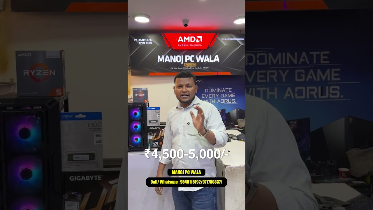 ₹37,000 Gaming PC Build | Best Gaming pc build in nehru place delhi store | #shorts  #viral