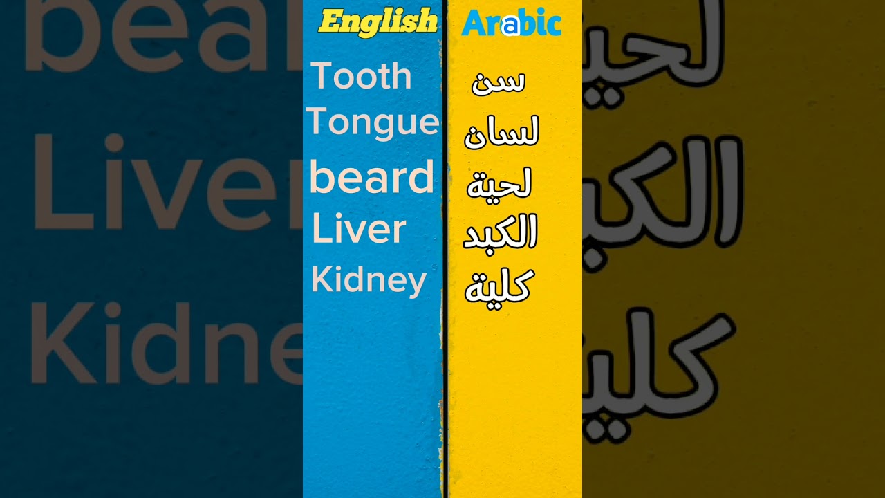 English to Arabic(الإنجليزية إلى العربية)#shorts