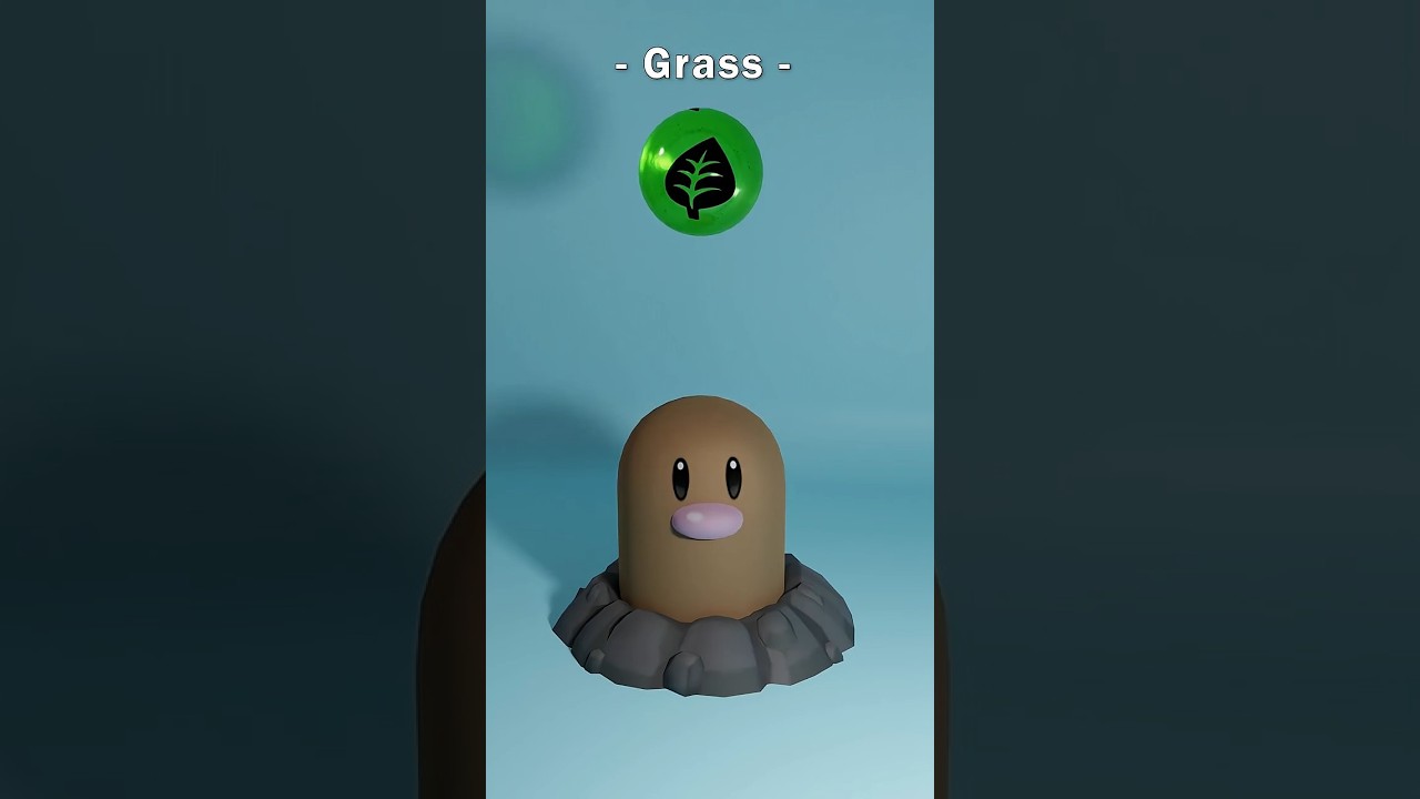 Diglett vs Energy Ball  Simulation #blender