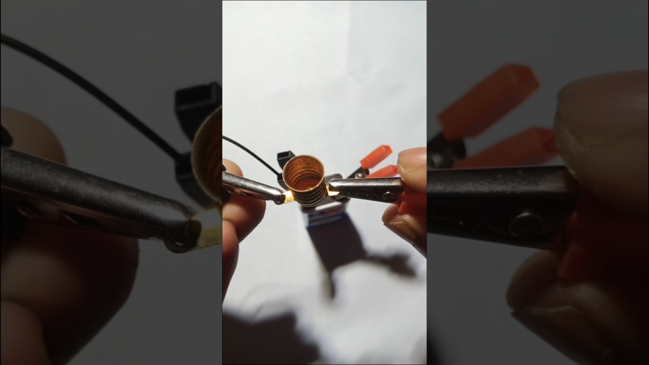 🌙 DIY Night Light using Battery 😱 #shorts