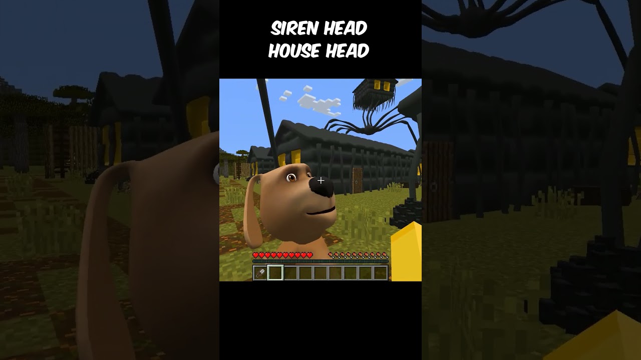 SIREN HEAD vs HOUSE HEAD in Minecraft