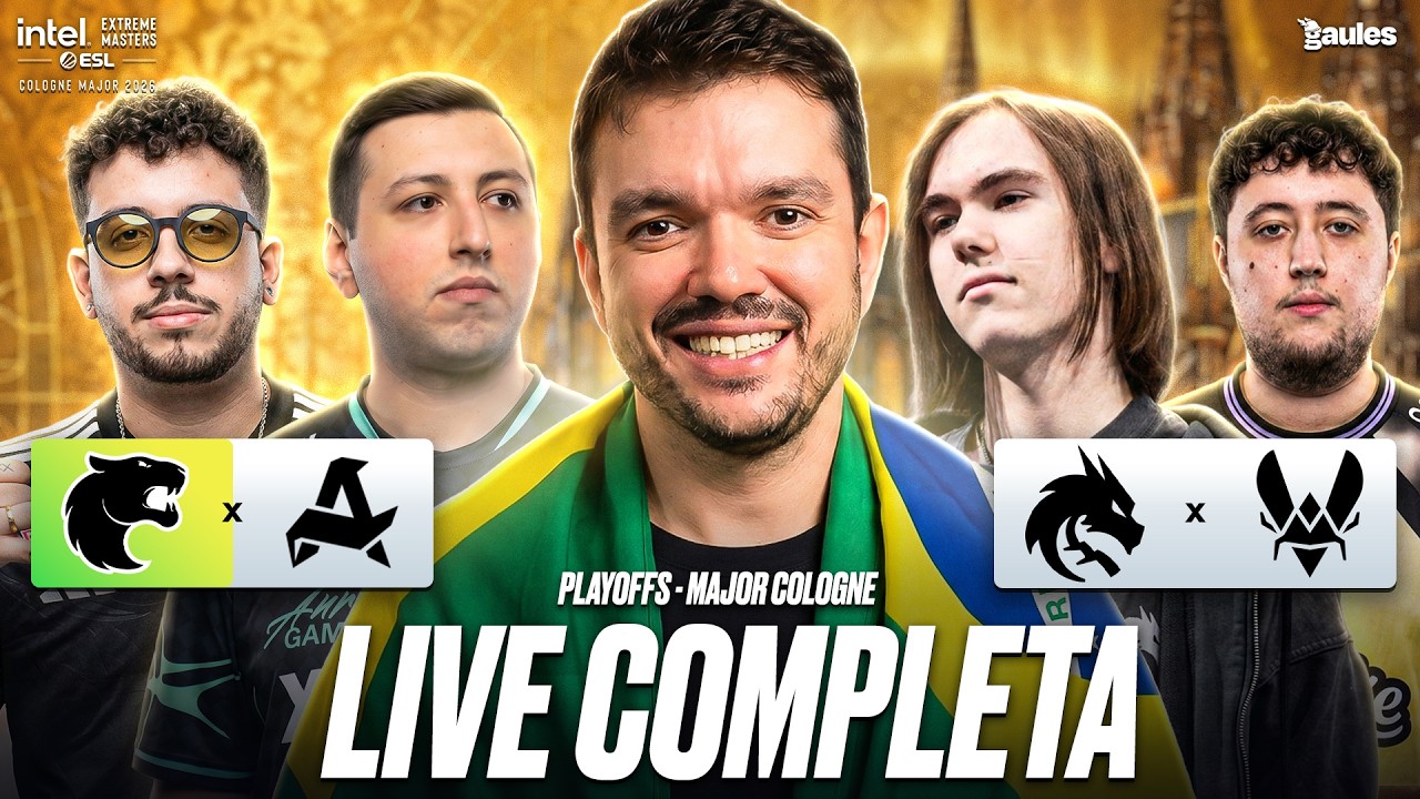 SEMIFINAIS  |  IEM COLOGNE MAJOR 2026 PLAYOFFS | DIA 1 - !socio - Siga @Gaules!