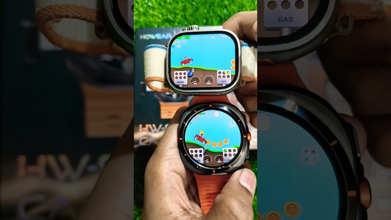 T800+HW S-12🔥ultra smart watch⌚main Hill Climbing Racing3game kese kare#t800ultrafeatures #ticwatch