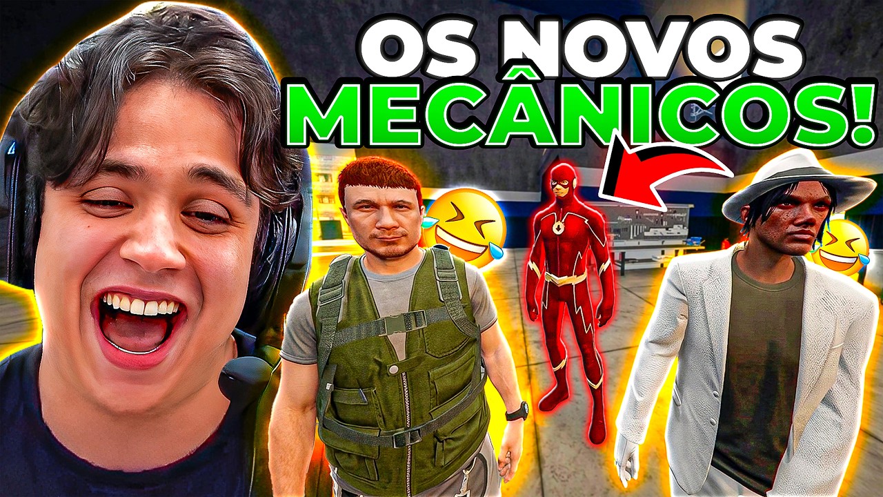 PAULINHO CONTRATOU os MECÂNICOS MAIS ESTRANHOS do GTA RP 😂 (Modder Clips)