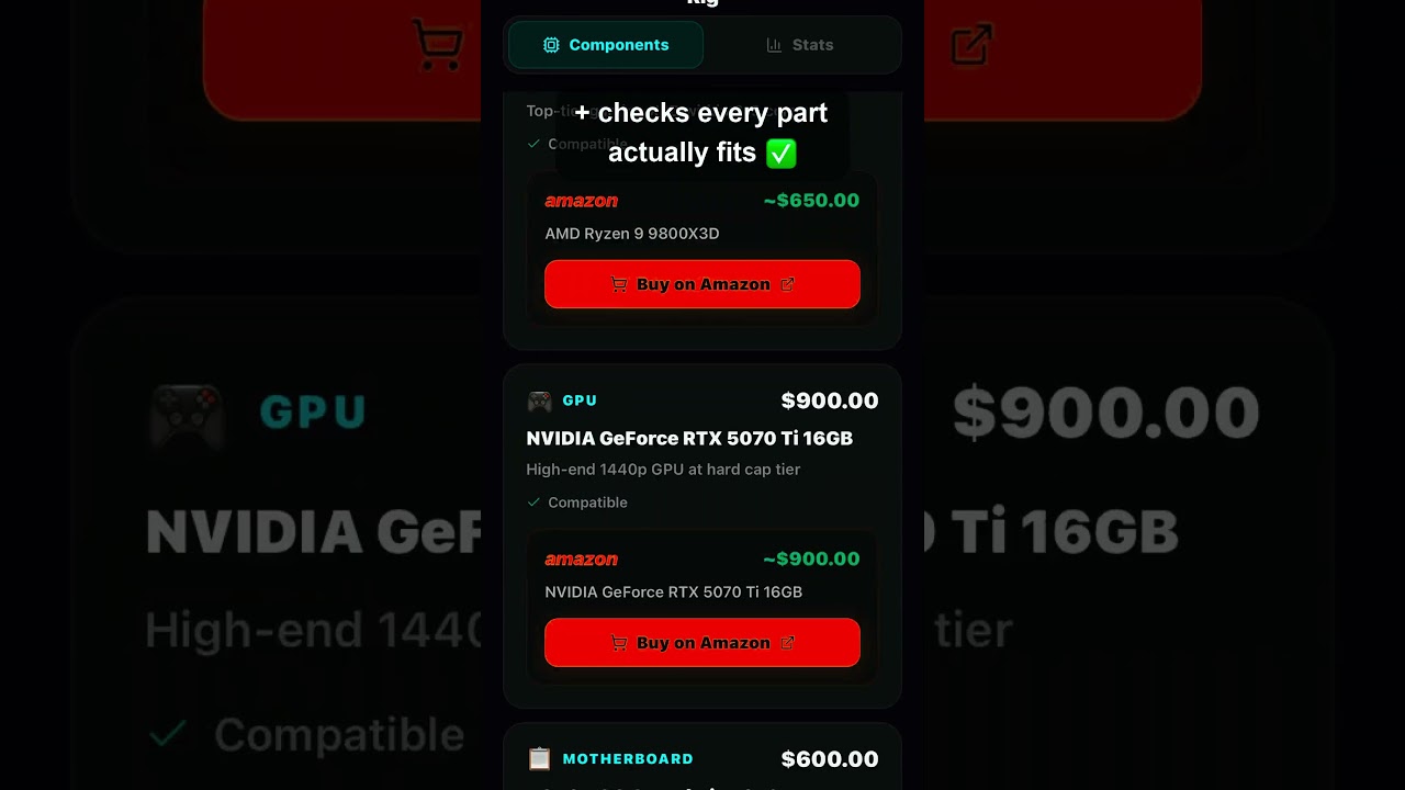spent 6 hours researching a PC build for nothing 😭 this app did it in 4 seconds #modernpc
