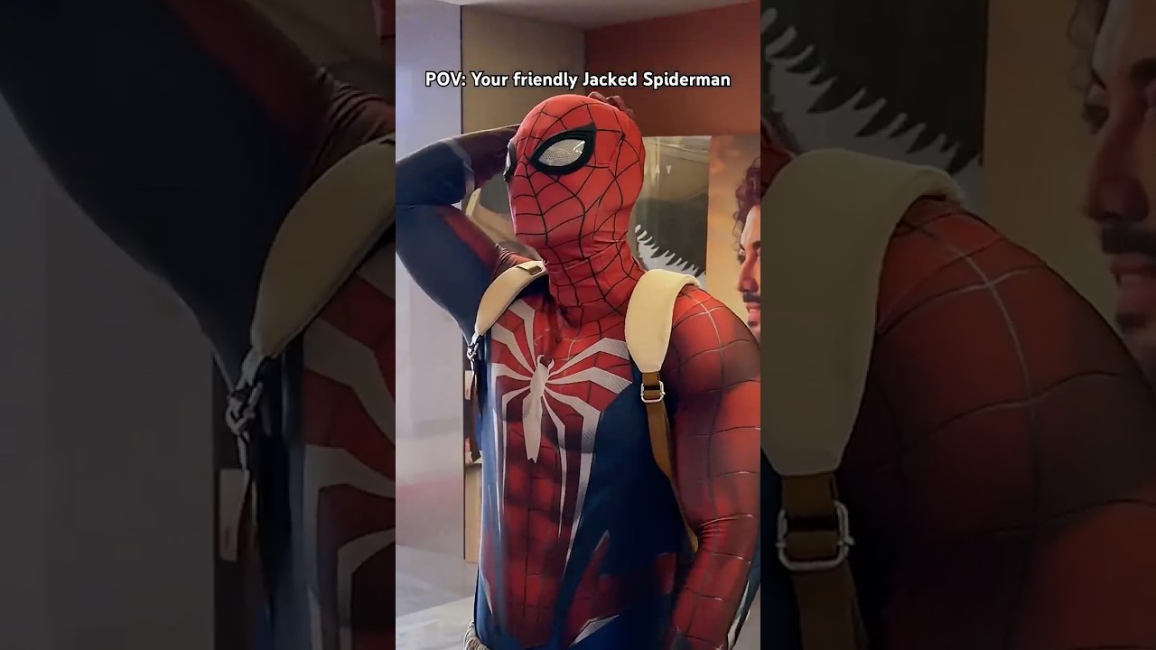 Public Reaction as Spiderman #bodybuilding #fitness #shorts