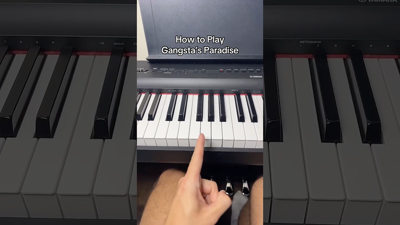 Gangsta's Paradise Easy Piano Tutorial #piano #gangstasparadise