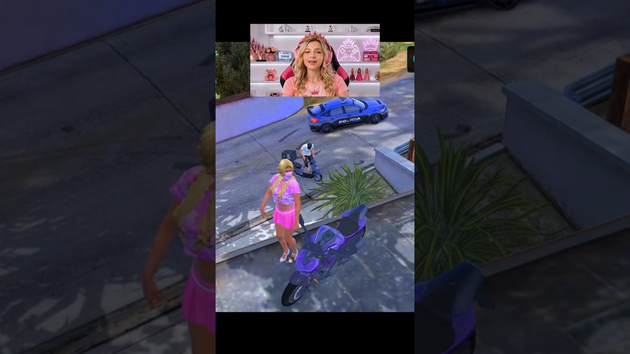 Ela ficou no lugar certo com a moto pra ajudar nessa fuga insana no gta rp #shorts #viralvideo
