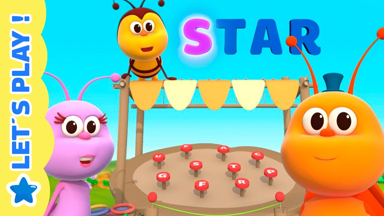Letter Ring Toss Part 3! Fun Learning With BOOGIE BUGS 🐝 Let's Play