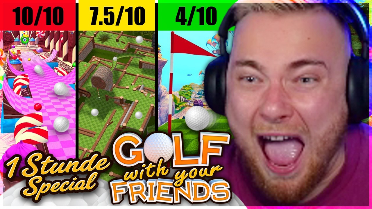 ⛳ 1 STUNDE WILDE GOLF MAPS 🤣 vs Kroko, Mehdi & Sophia 🔥 | SolutionPlayz