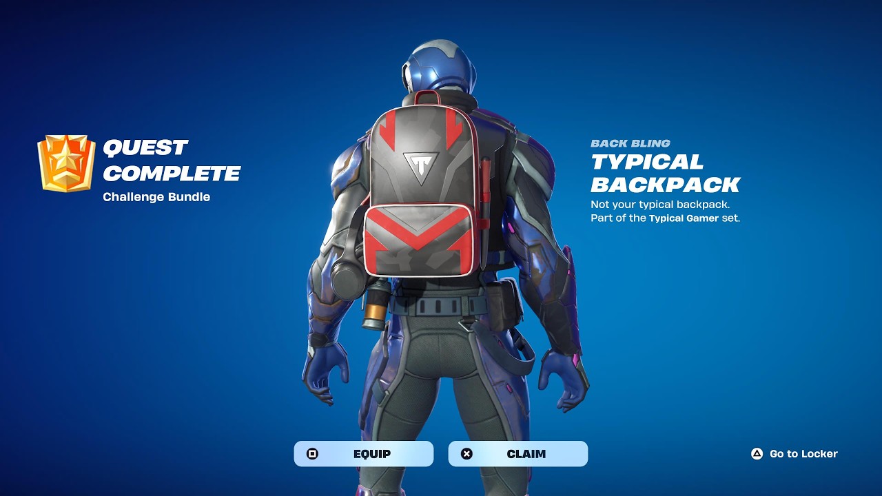 HOW to get the Typical Gamer TYPICAL BACKPACK for FREE!!!! #fortnite