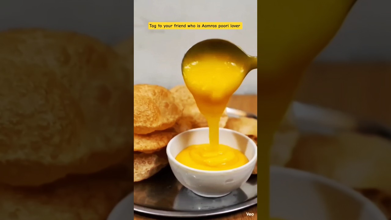 Aamras aur poori #food #lifeisbutadream #trending #cooking #shorts #maakirasoi