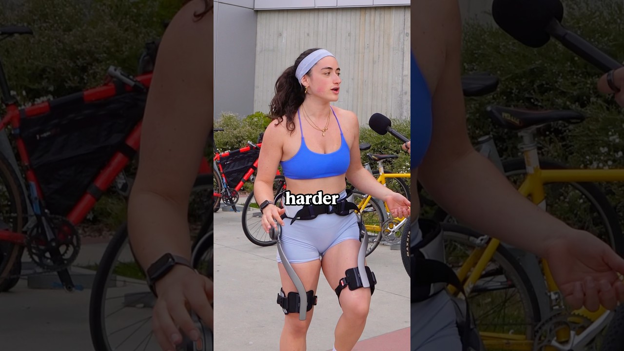 Strangers try robot legs