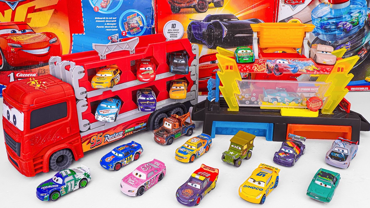Disney Pixar Cars Unboxing Review | Disney Pixar Cars Color Changers Race Ready Car Wash Playset