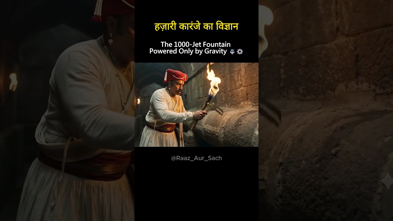 How Did Bajirao's Palace Run a 1000-Jet Fountain Without Electricity? 😳⛲ #shorts