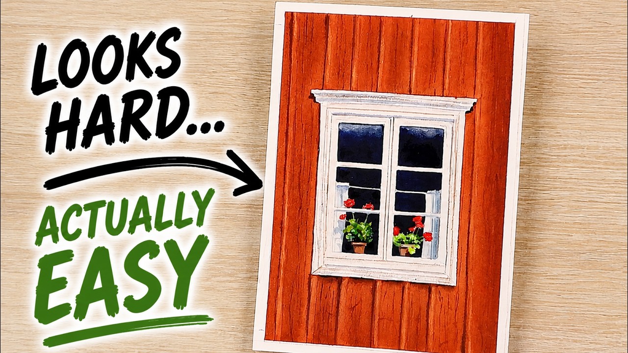 This Watercolor Window Looks Hard… But Anyone Can Paint It