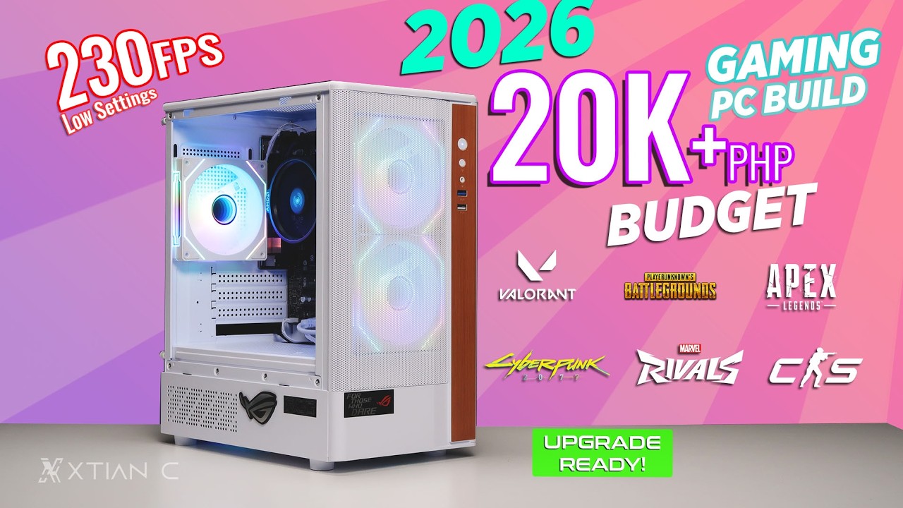 VLOG: ₱20K+ BUDGET RYZEN 5 Gaming PC Build 2026 I Tested in 6 Games