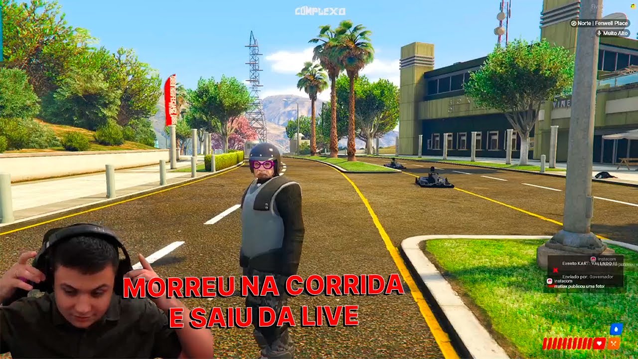 PAULINHO M0RR3 NA CORRIDA DE KART E SAI DE LIVE (Paulinho o LOKO)