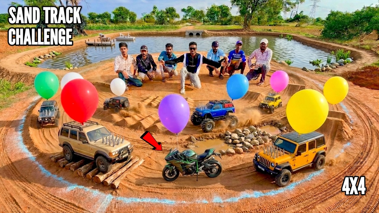 RC Car Biggest Balloon Pop Challenge in Spiked Ring Elimination Challenge – Chatpat toy tv