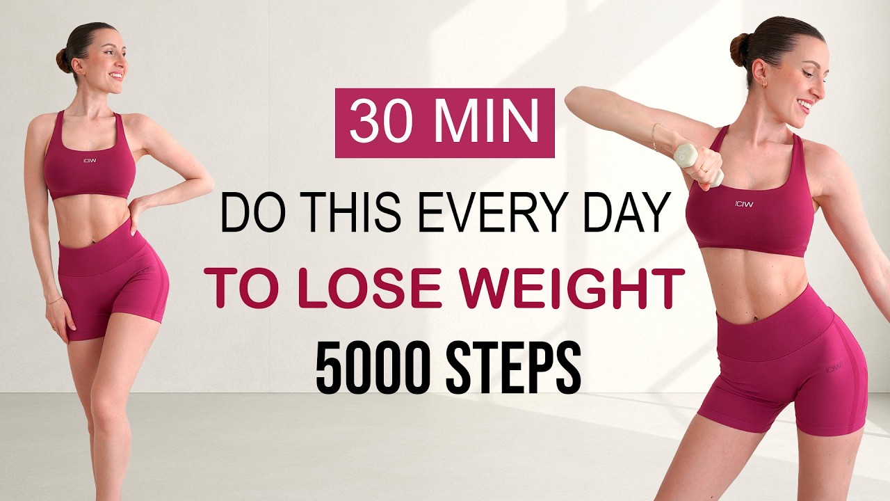Do This Every Day To Lose Weight & Tone Your Body🔥| 5000 Steps, optional: Small Weights, No Jumping