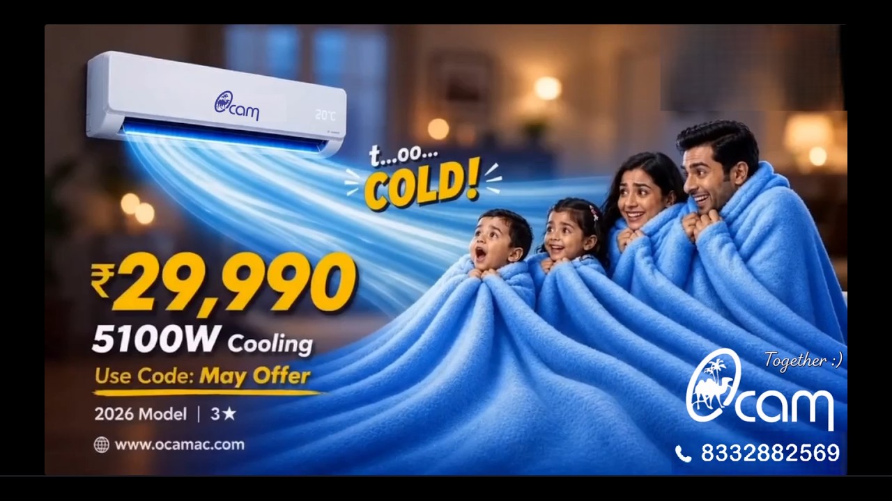 Ocam Ac - Experience 5100 Watts 3* COOLING  the 1.5 ton