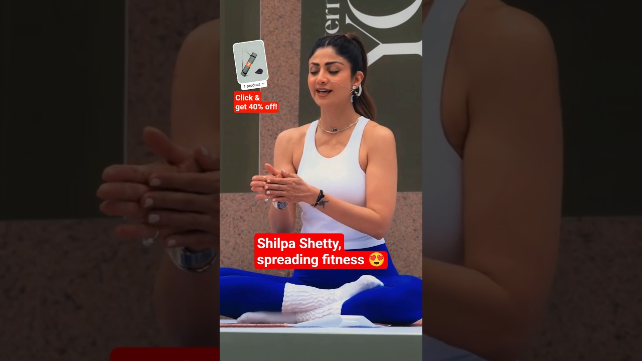 #shilpashetty spreading #fitness goals at #gurugram  on #yoga day. #motivation #exercise #yt #shorts