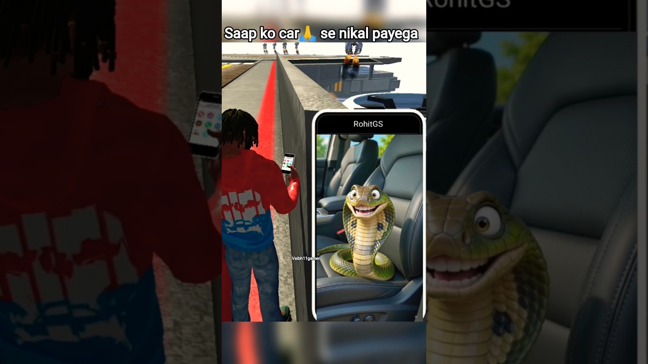 Car se nikal saap 🐍 #trending #gta #indianbikesdriving3d #gaming #automobile #funny