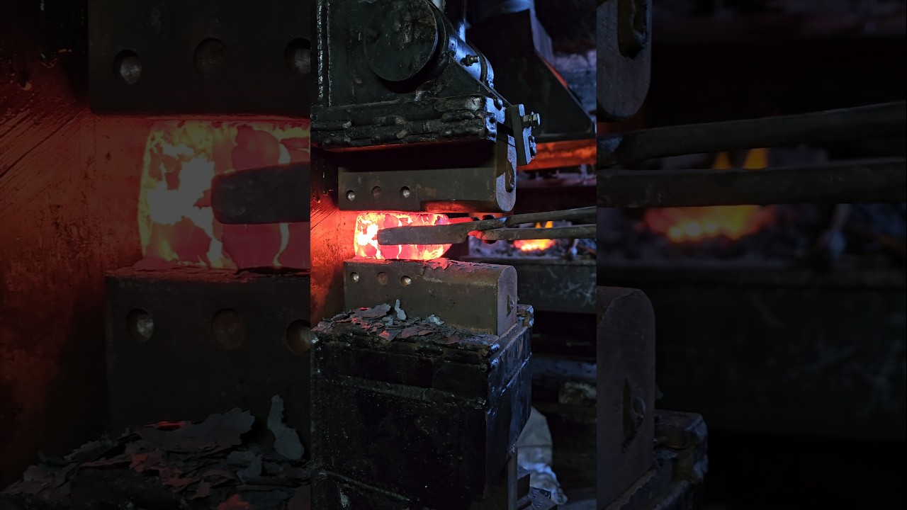 This is a pressing video! #blacksmith #forging #hydraulicpress #ireland #fypシ