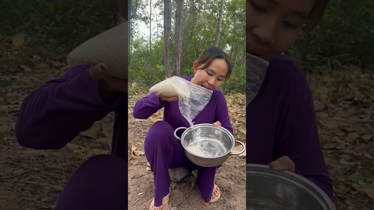 Single mom show SMART idea for SURVIVAL in forest #camping #outdoor #bushcraft#survival