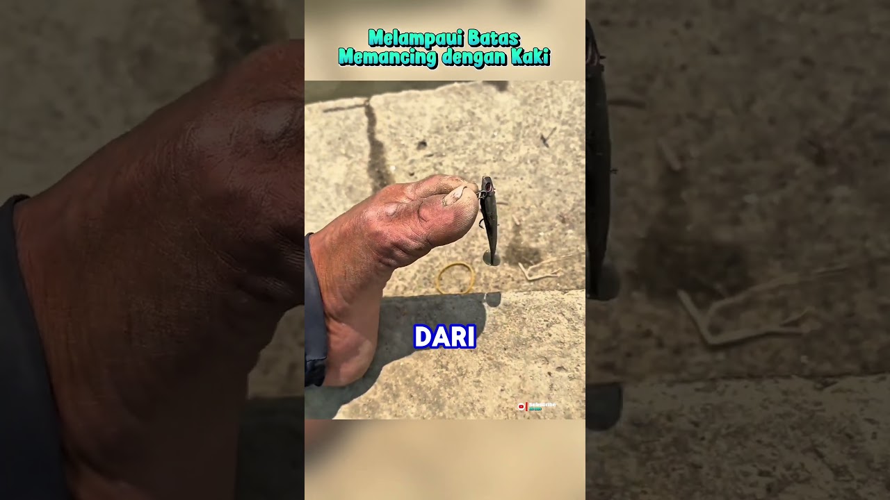 Lebih Presisi dari Tangan Skill Memancing Tingkat Dewa Pakai Kaki"#shortvideo #fishing #faktamenarik