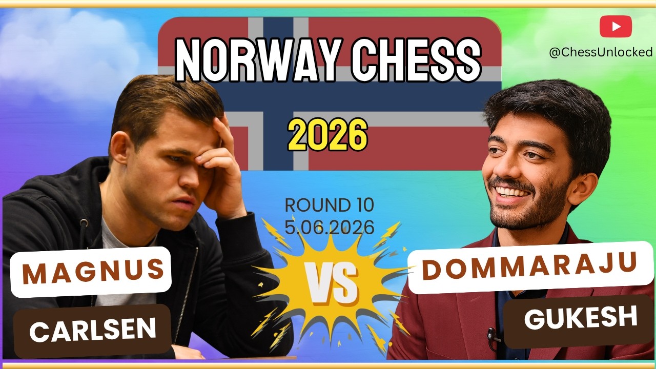 Magnus Carlsen vs Dommaraju Gukesh | Norway Chess 2026 | Round 10 | 5.06.2026