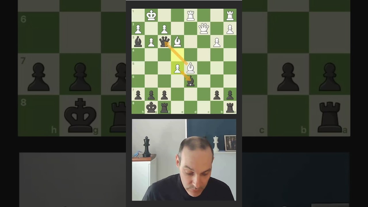 Chess Tactics - Using Blocking Moves to Support Attacks #chess #chesstactics #chessbeginner