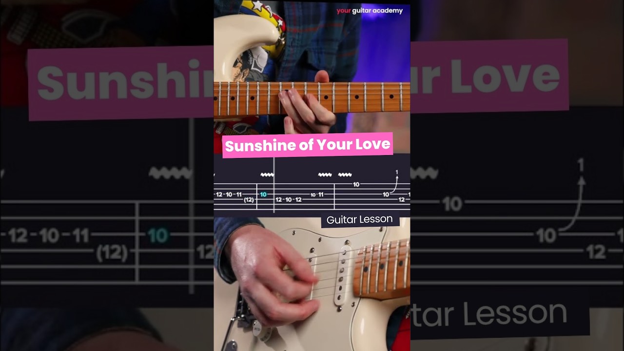 Sunshine of Your Love Solo - Cream Guitar Lesson with Tabs