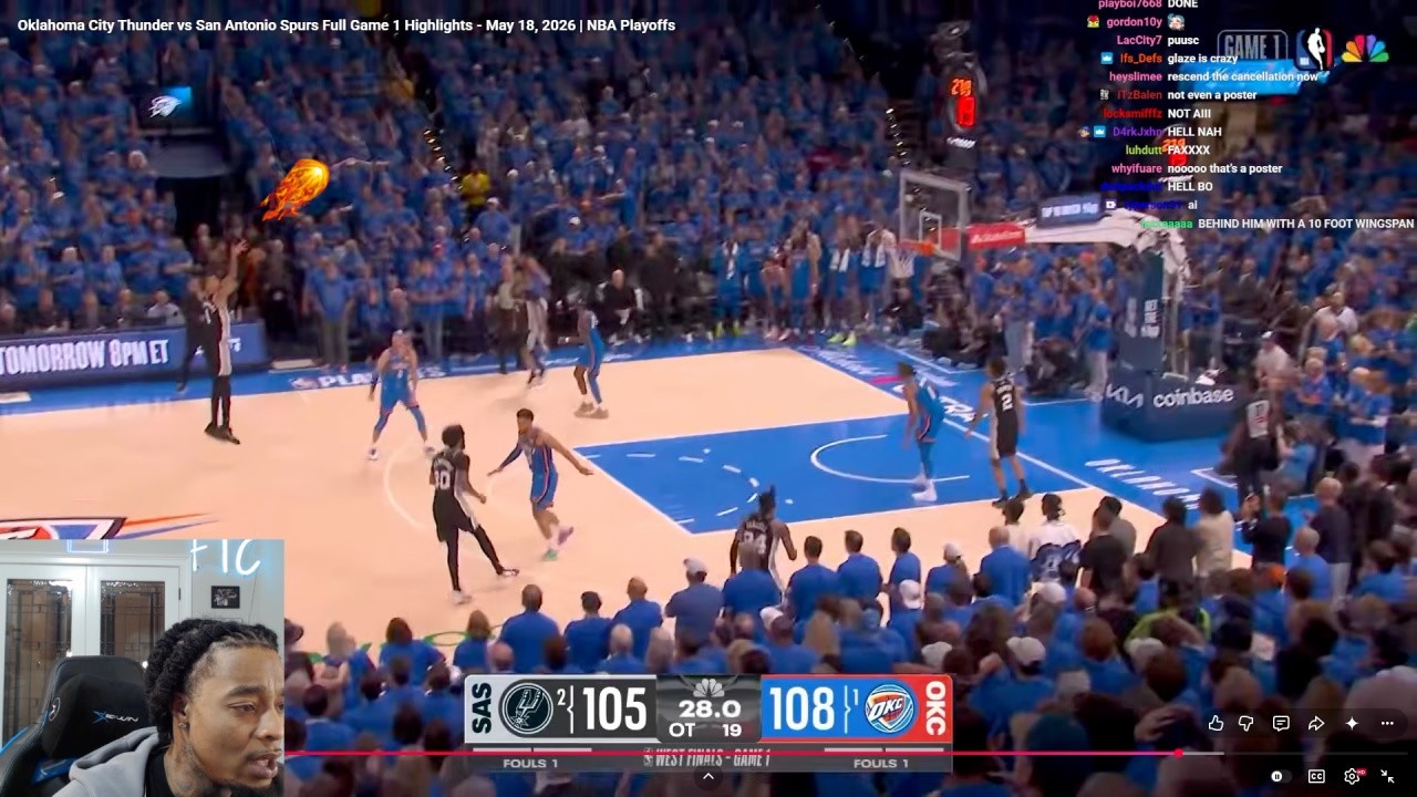 FlightReacts To #2 SPURS at #1 THUNDER | FULL GAME 1 HIGHLIGHTS | May 18, 2026!