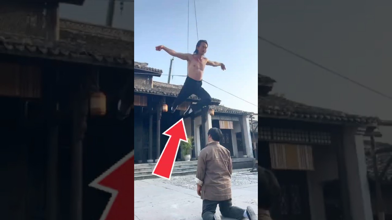 The Secret Behind Flying Kung Fu 🤯#shorts #martialarts #moviemagic #kungfu #behindthescenes