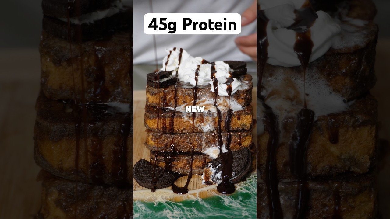 Oreo French Toast High Protein 💪🏽#breakfast #food #recipe #diet
