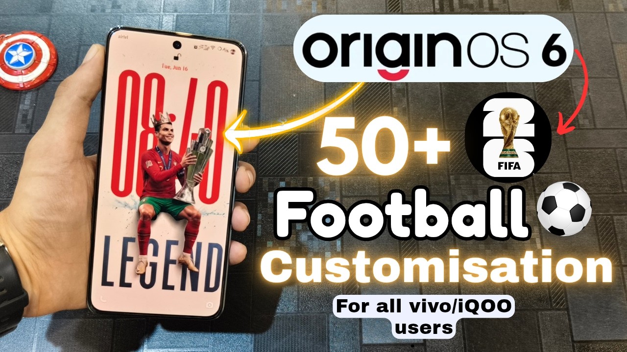 OriginOS 6 Football theme customisation 🤩 | Give Sporty look to your phone 🔥