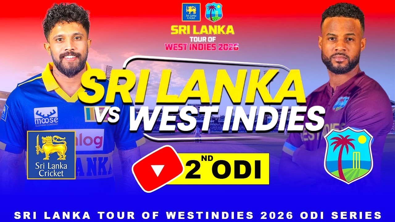 🔴 LIVE : 2ND ODI Sri Lanka vs West Indies Match | SL Tour of WI 2026 | #srilankacricket #cricket