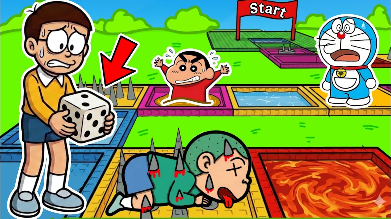 Shinchan & Nobita Play Evil Ludo Game 😱😱 | Shinchan And Nobita Game | Funny Game |