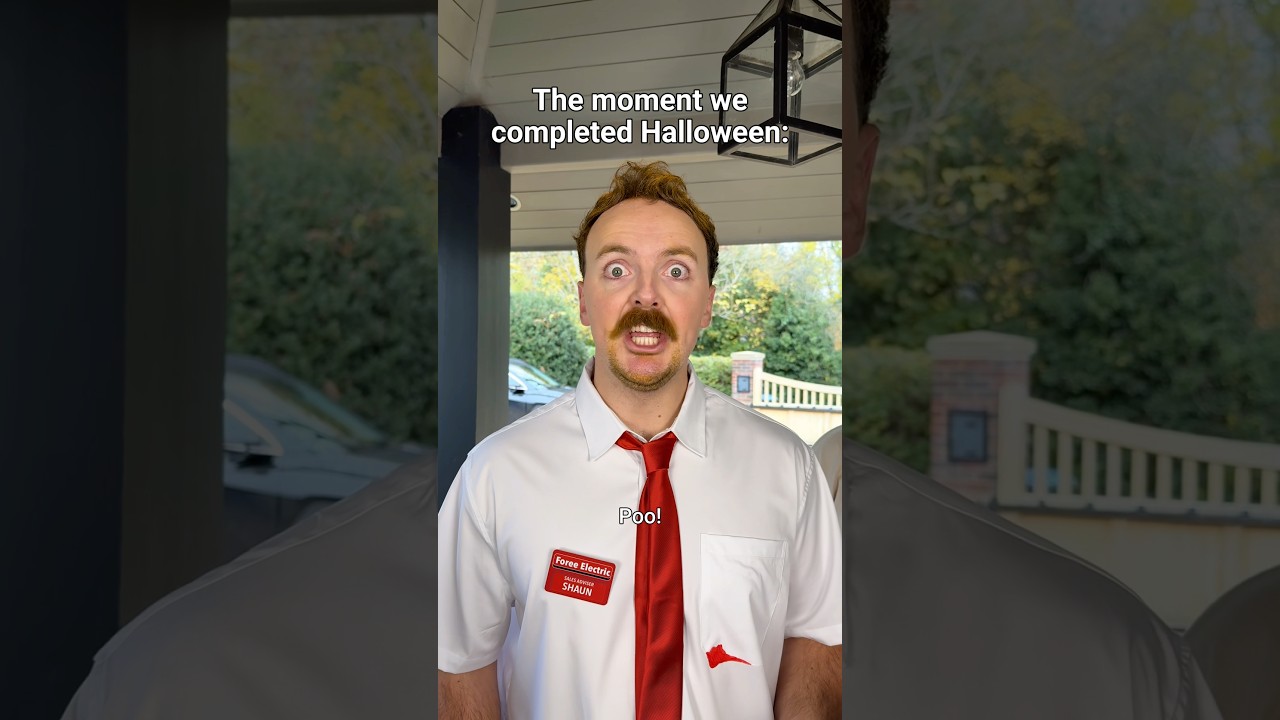 Trick or treating? COMPLETED IT. 🏏🎃🫨 #halloween #comedy #shaunofthedead #simonpegg #trend #lol
