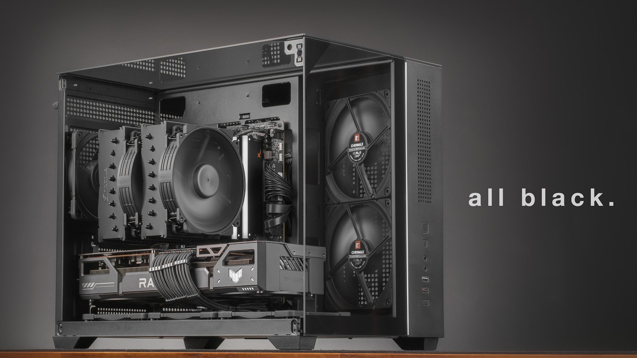Clean All-Black Micro ATX PC Build - Gamdias Atlas M3M