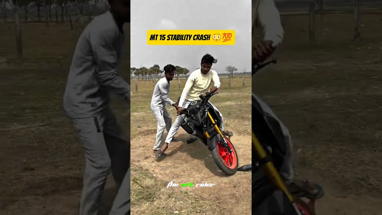Mt 15 stability crash 😳💯 Rider power 💪🏻💥 #mt15 #ytshorts #shorts #viralshorts