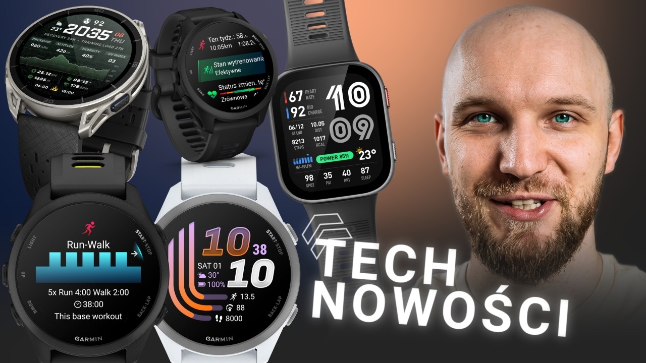Garmin za tysiąc, tytanowy Amazfit i opaska bez ekranu. Dużo się dzieje! ⌚