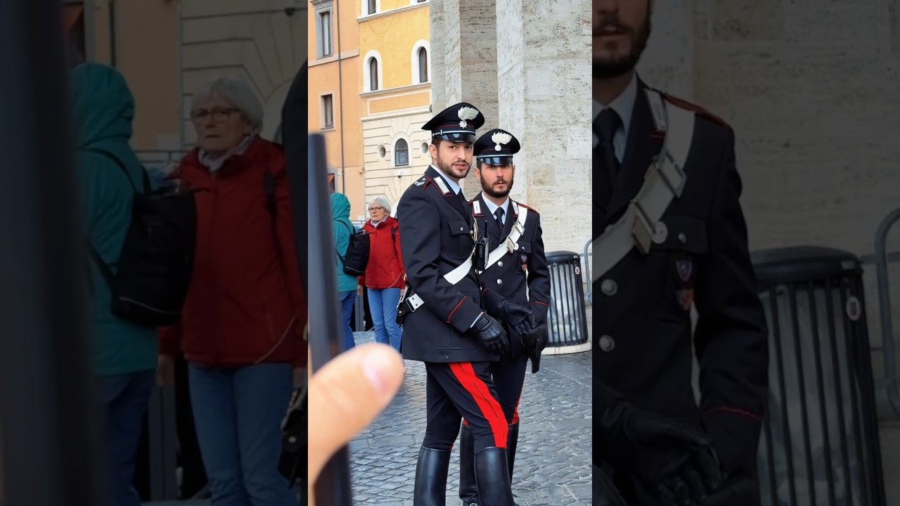 Surprised an Italian police officer 🇮🇹❤️ #carabinieri #Police #streetphotography #Italy