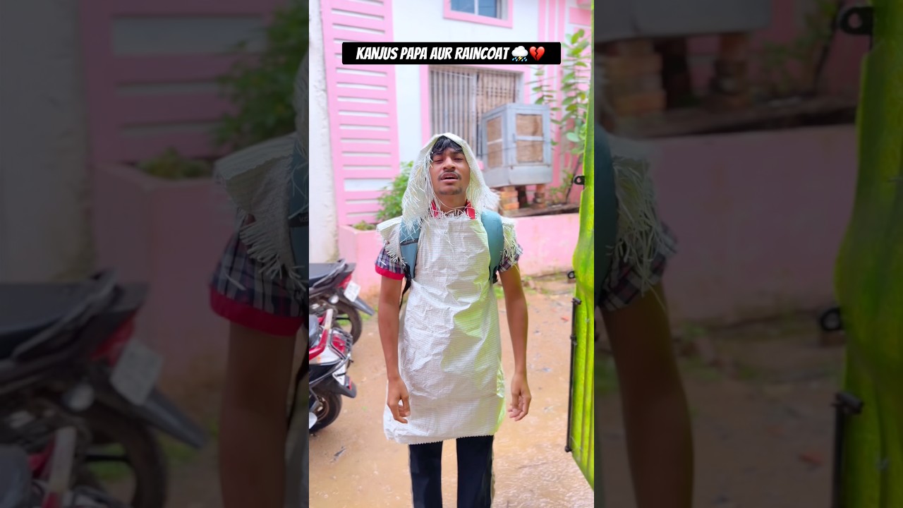 Kanjus Papa Aur Raincoat ⛈️💔😭#shorts #funny #comedy #comedyshorts