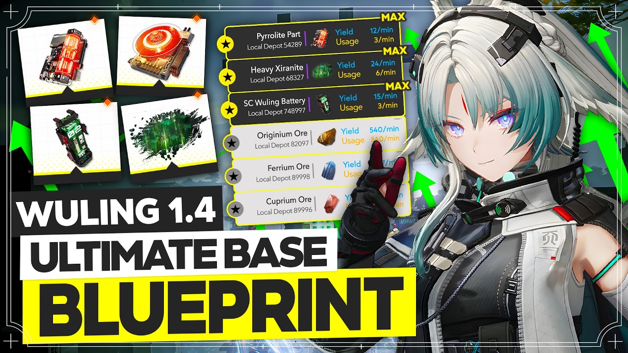 1.4 Wuling Factory Blueprints Part 1 - Max Profit Mega Base Blueprint Asia/NA/EU【Arknights Endfield】